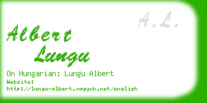 albert lungu business card